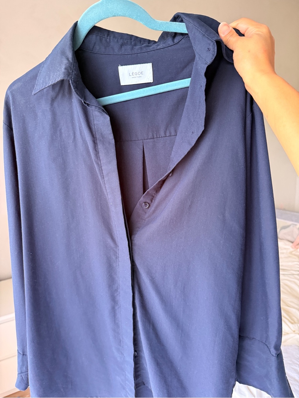 LÉGÖE Navy Button-Down Shirt